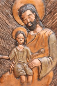 Saint Joseph & Jesus staty Brazzaville Kongo av Unbekannt
