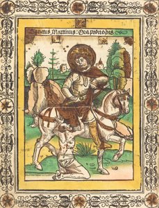 Sankt Martin och tiggaren, ca. 1490. av Unbekannt