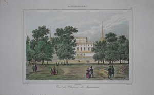 Sankt Mikaels slott i Sankt Petersburg, tidigt 1800-tal. av Unbekannt