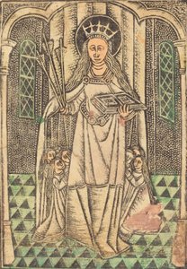 Saint Ursula som beskyddarinna, 1480 eller efter. av Unbekannt
