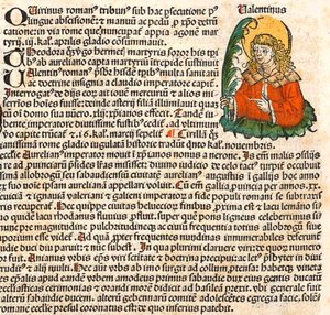 Saint Valentine från Nürnbergkrönikan, 1493 av Unbekannt