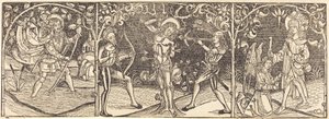 De heliga Christopher, Sebastian och Roche, ca. 1495. av Unbekannt