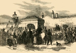 Försäljning av Hyde Park Turnpike, c1876. av Unbekannt