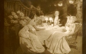 Salong 1910. Ludovic Alleaume efter middagen, 1910. av Unbekannt