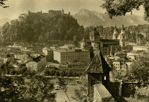 Salzburg från Kapuzinerberg, Österrike, c1935. av Unbekannt