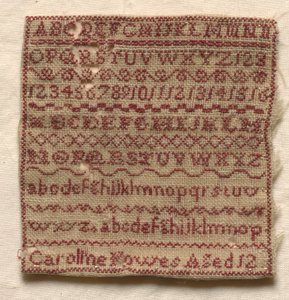 Sampler, 1800-tal. av Unbekannt