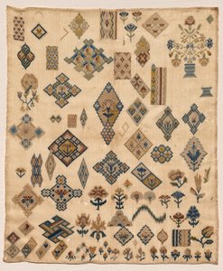 Sampler, sent 1800-tal. av Unbekannt