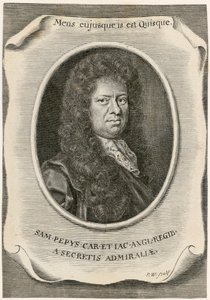 Samuel Pepys, engelsk Clerk of the Acts to the Navy Board och dagbokskrivare, 1666. av Unbekannt