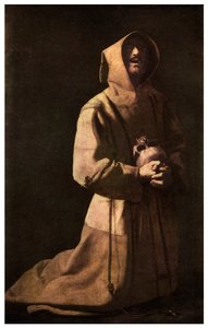 Hellighet: St Franciskus i Meditation, 1635-1639 1956 av Unbekannt