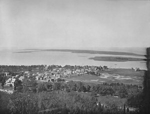 Sandy Hook, från Highland Light, New Jersey, c1897. av Unbekannt
