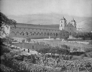 Santa Barbara Mission, Kalifornien, c1897. av Unbekannt