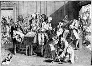 Satir på Walpole, 1738, 1910 av Unbekannt