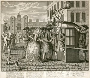 Satirtryck föreställande St James Palace, London, 1740 av Unbekannt