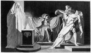 Saul och häxan från Endor, 1792 av Unbekannt