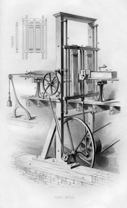 Sågverk, 1866 av Unbekannt