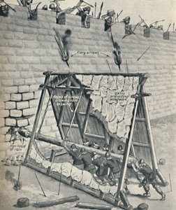 Saxons slår ner en stadsmur, c1934 av Unbekannt