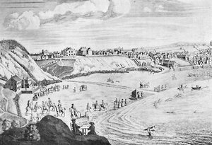 Scarborough Sands 1735, c1735, 1904 av Unbekannt