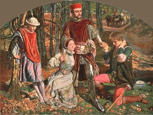 Scen från The Two Gentlemen of Verona, 1851, c1902. av Unbekannt