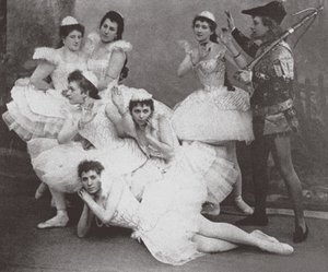 Scen från Ballet Swan Lake, Mariinsky Theatre. 1895 av Unbekannt