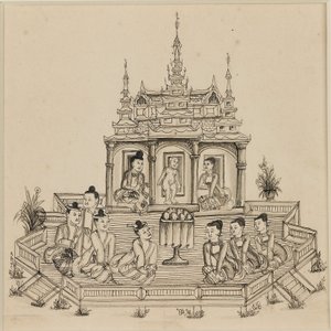 Scen från Vessantara Jataka, c1880 av Unbekannt