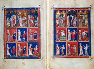 Scener ur Kristi liv och läkare med patienter, c1300 av Unbekannt