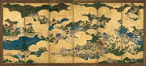 Scener i och runt Kyoto, ca 1690 av Unbekannt