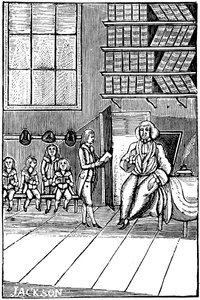 Skolmästare och hans elever, 1700-talet av Unbekannt