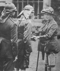 Scouter välkomnades av prinsen av Wales vid jamboreen i Arrowe Park, Birkenhead, 1929 1936 av Unbekannt