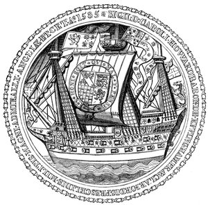 Sigill och autograf av Lord High Admiral, Charles, Lord Howard of Nottingham, 1585 av Unbekannt