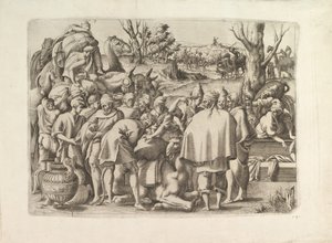 Sök igenom Josefs brors bagage, ca. 1545. av Unbekannt