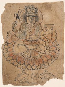 Sittande fyrarmad Ganesha, ca. 1775. av Unbekannt