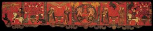 Sektion av träpanel med dekorativ målning, 1770-1780-tal av Unbekannt