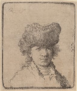 Självporträtt i en pälsmössa, 1630. av Unbekannt
