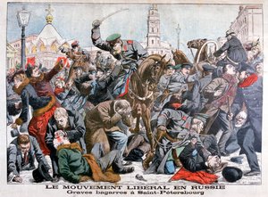 Allvarliga strider av den liberala rörelsen i Ryssland, St Petersburg, 1904 av Unbekannt