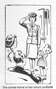 Hon kommer hem i sin smarta uniform, 1940 av Unbekannt