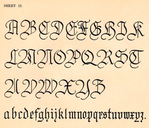 Blad 15, från en portfölj av alfabet, 1929 av Unbekannt