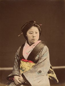 Shin, en välkänd tehusflicka i Yokohama, 1870-talet. av Unbekannt