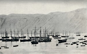 Fartyg som väntar på laster av nitrat vid Iquique, 1911 av Unbekannt