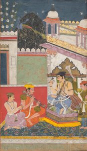Shri Raga: Folio från en ragamala-serie Garland of Musical Modes, mitten av 1600-talet. av Unbekannt