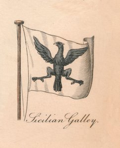 Sicilian Galley, 1838 av Unbekannt
