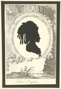 Siluettporträtt av Natalia Kirillovna Zagryazyskaya född Razumovskaya 1747-1837, 1777-1782 av Unbekannt