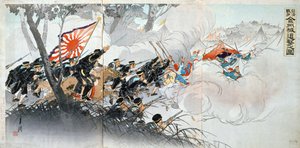 Kinesiskt-japanska kriget, 1800-talet. Japanskt tryck. Privat samling av Unbekannt