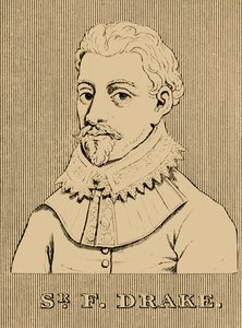 Sir Francis Drake, c1540-1596, 1830. av Unbekannt