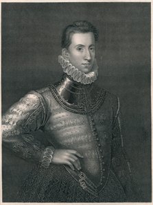 Sir Philip Sidney, c1576, början av mitten av 1800-talet. av Unbekannt