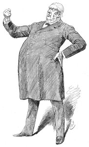 Sir William Harcourt i ett fulminerande ögonblick, 1890-talet 1906 av Unbekannt