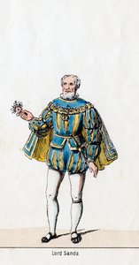Sir William Sands, kostymdesign för Shakespeares pjäs, Henry VIII, 1800-talet av Unbekannt