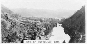 Platsen för Burrinjuck Dam, New South Wales, Australien, 1928 av Unbekannt