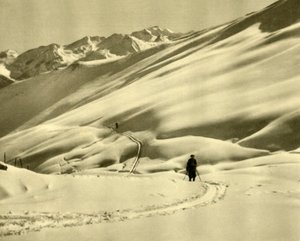 Skidåkning vid Upper Schlossalm, nära Bad Hofgastein, Österrike, c1935. av Unbekannt