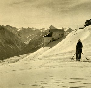 Skidåkning på Schmittenhöhe, Österrike, c1935. av Unbekannt