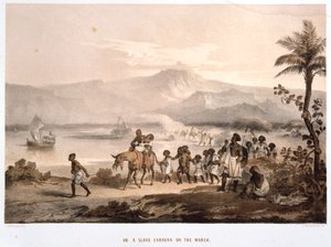 Slavkonvoj i mars 1852 av Unbekannt